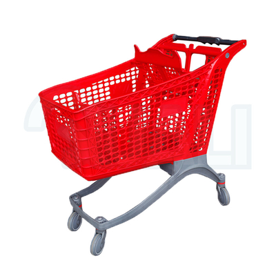 Folding Colorful Multi Function Shopping Trolley All Plastic Shopping Cart European Mini Size Plastic Cart