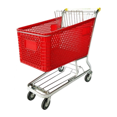 Large Red Plastic Unveiling 100l Grocery Shopping Cart